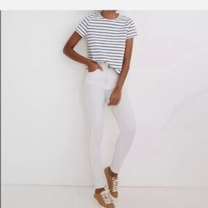 Madewell 10" High-Rise Skinny Jeans in Pure White
